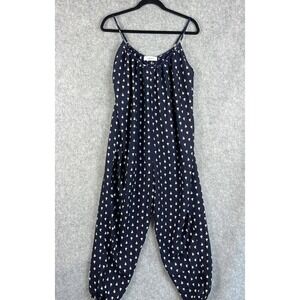 Carly Jean CJLA Harem Jumpsuit Womens Small Blue Sailboat Oversized Slouchy Boho